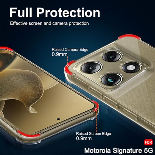 Image of TheGiftKart Crystal Clear Back Cover Case for Motorola Moto Signature 5G | Shockproof Soft TPU Case | Cushioned Edges for Ultimate Protection Back Cover Case (TPU, Transparent)