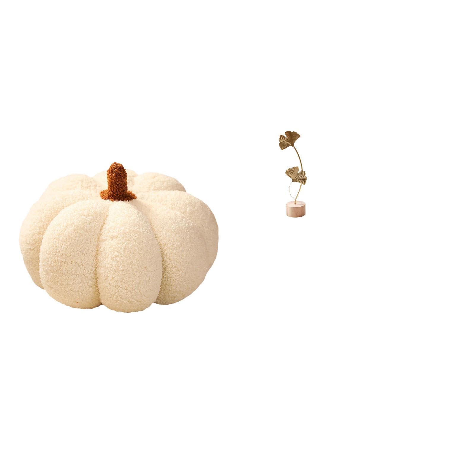 Halloween Pumpkin Pillows Leaf Sculpture Metal Leaf Statue Stuffed Pillow Decoration Plush Decorative Sofa Cushion Leaf Shaped Figurine Crafts Nordic Creative Ornament Abstract Sculpture for Bed-image-32