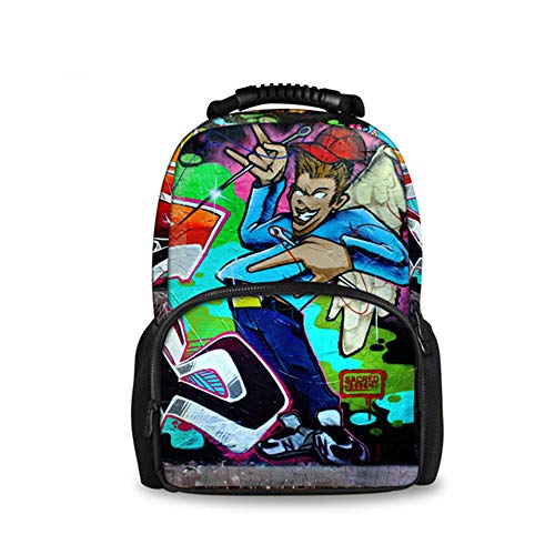 Fhdc Mochila De Mujer con Patrón Graffiti 3D Mochilas Hombro Casuales para Niñas Adolescentes