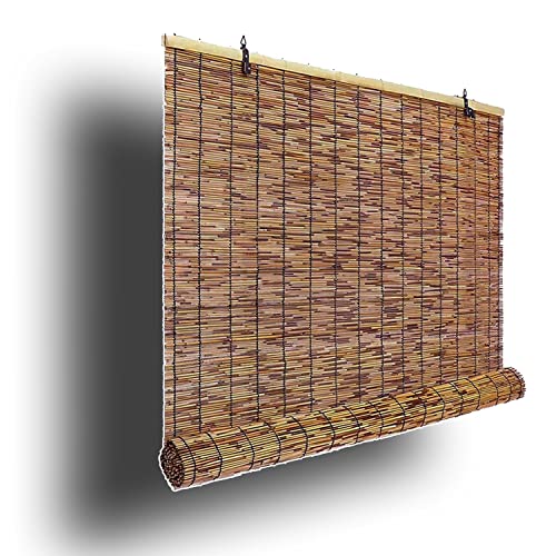 Bamboo Shades For Window H 48In 64In W 20In 22In 24In 26In 28In 30In 32In 34In 36In 38In 40In 42In 44In 46In 76In Reed Shade Cordless For Home Sunshade Light Filtering Bamboo Blind Easy Installation ( #TOP19
