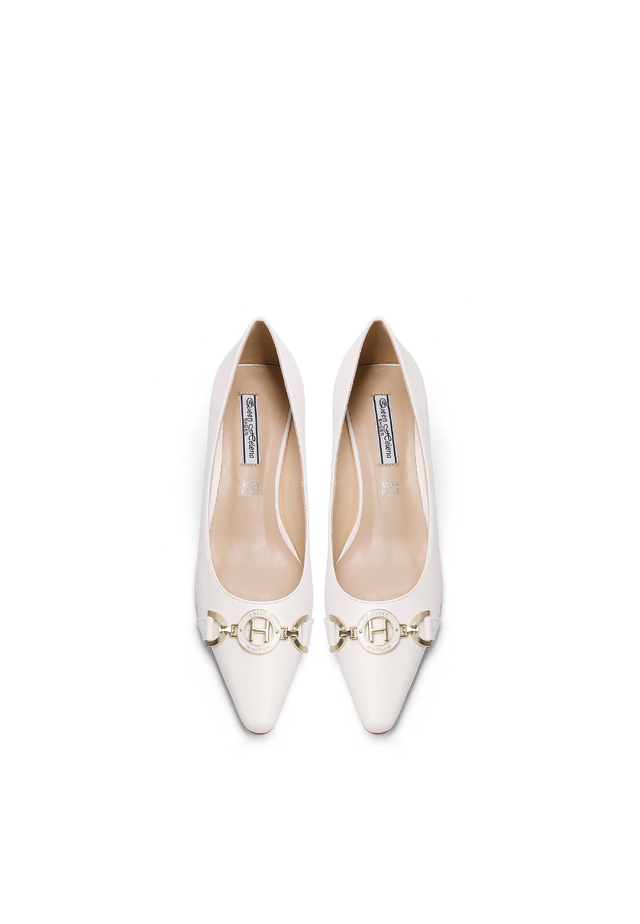 QUEEN HELENA Décolleté con Tacco Basso Scarpe a Punta Chiusa Casual Eleganti Donna K3490