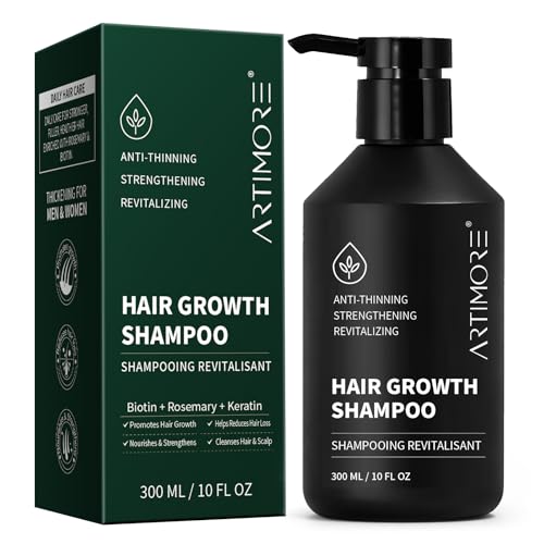 Biotin Rosemary Shampoo for Hair Growth, Strengthening for Thinning Hair Women &amp; Men, Supports Scalp Health &amp; Reduces Breakage (300ml, Shampoo)