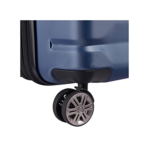 Image of DELSEY PARIS AIR Armour 56.5 Cm 8 Spinner Wheels Cabin Blue Expandable Hard Suitcase