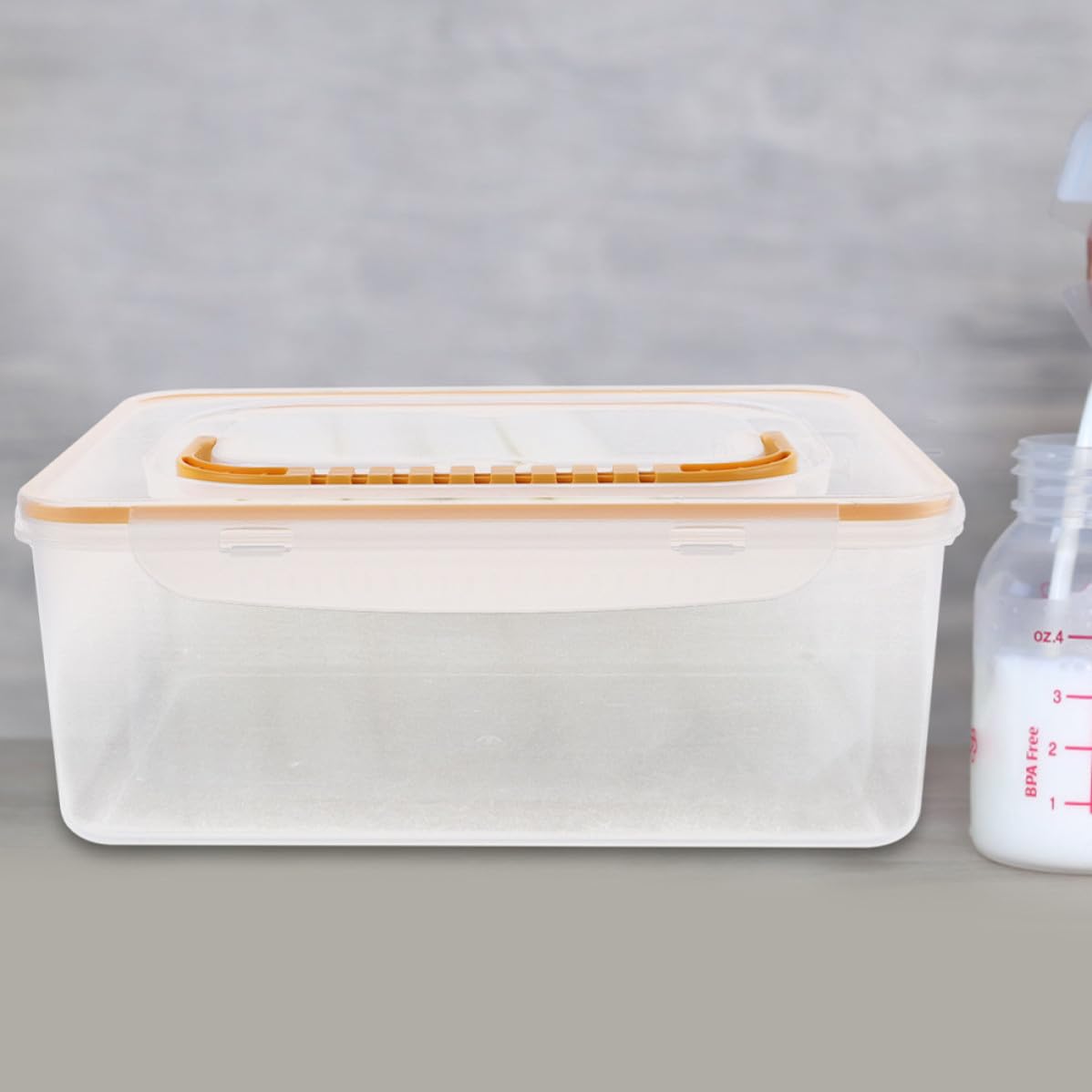 ifundom 2 Stück Gefrierschrank organizer für Muttermilchbeutel Wiederverwendbare Transparente Aufbewahrungsboxen mit Auslaufsicherer Versiegelung Isolierte Kühltaschen für Milch