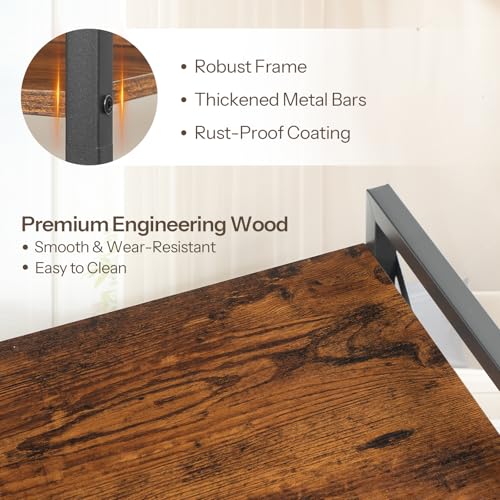 HOOBRO Bookshelf, 5-Tier Industrial Bookcase, Book Shelf Storage Organizer, Tall Bookshelf with Metal Frame for Living Room, Bedroom, Home Office, Kitchen, Rustic Brown and Black BF73SJ01 by HOOBRO - Used condition - Image 4