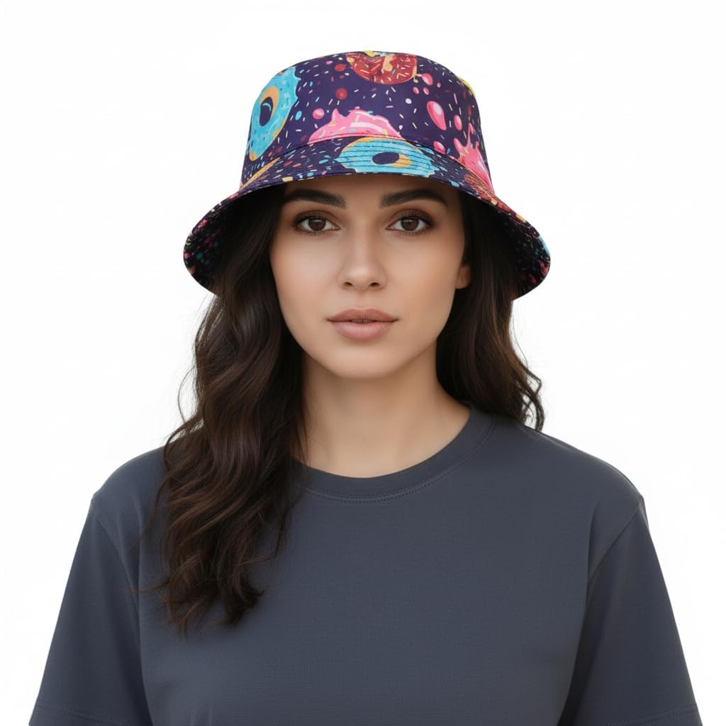 Xlent Women's Bucket Hat - Stylish Summer Sun Hat for Outdoor Travel Beach Wear - Foldable Cotton Packable Fisherman Hat - Wide Brim Sun Protection Hat for Ladies Blue Summer!-image-40