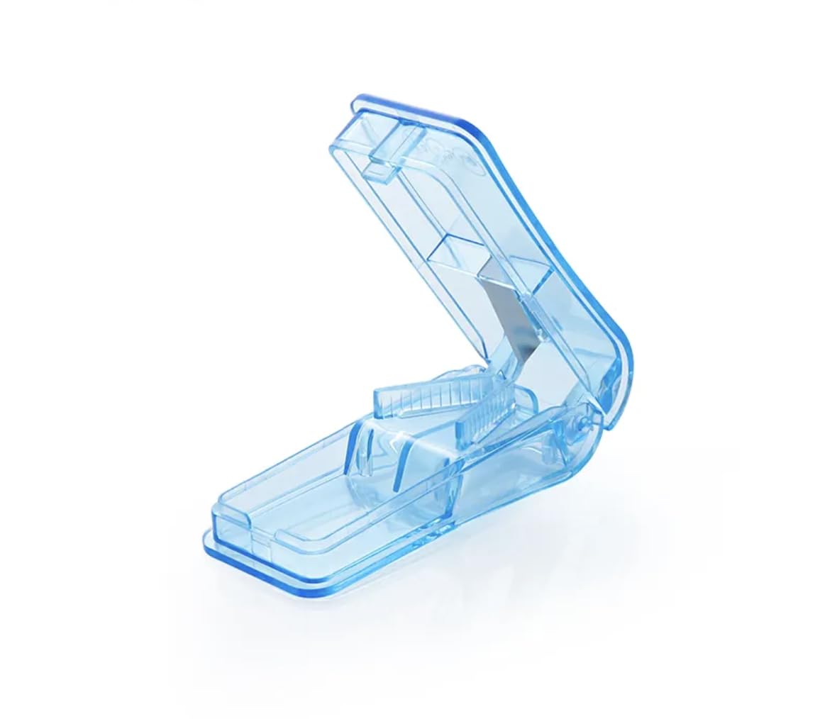 Portable Pill Box Tablets Cutter, Medicine Organizer Box with Pill Cutter for Small and Large Tablets 2 in 1 Pill Storage Organizer with Tablet Cutter for Daily Use,-image-46