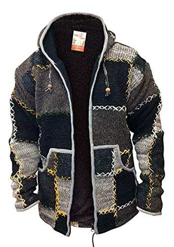 Shopoholic Fashion Mens Wool Patchwork Superwarm Jacket2