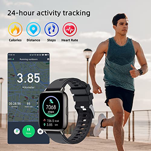 Smartwatch-169-Reloj-Inteligente-Hombre-Mujer-Impermeable-IP68-Reloj-Deportivo-con-Pulsometro-Monitor-de-Sueno-Monitores-de-Actividad-Cronometro-Podometro-Pulsera-de-Actividad-Inteligente