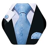 Juego de corbata lisa, 1 corbata pura Barry.Wang; 1 pañuelo de bolsillo; 1 par de gemelos