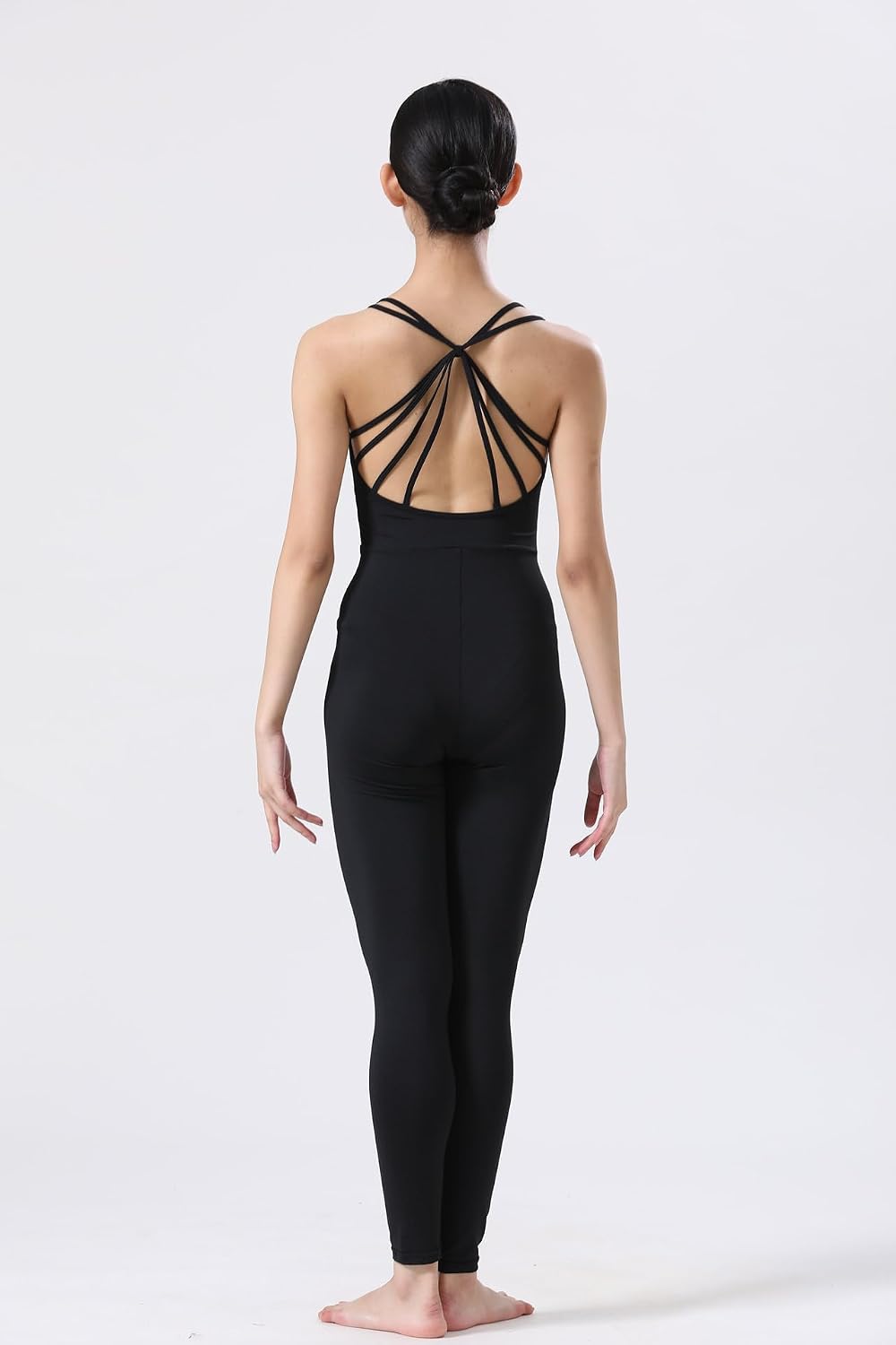 Dance Elite Ylva Spaghetti Strap Unitard, Multi Strappy Crisscross Back