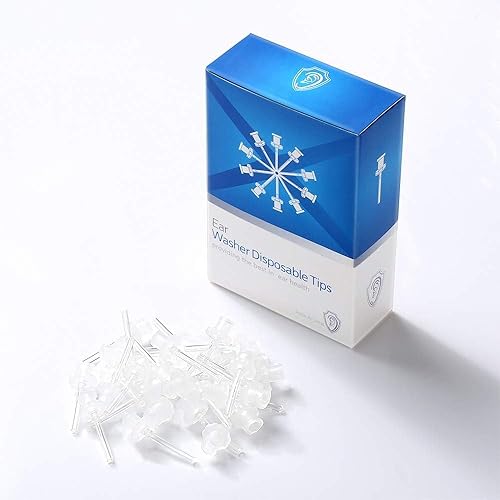 Miniatura 6 de Paquete de 90 puntas desechables para arandela de oídos, puntas de repuesto para arandelas de oídos, compatibles con todos los sistemas de riego de