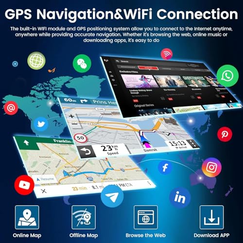 Image of 4+64G Android 14 Car Radio Stereo for Ford F150 2004 2005 2006 2007 2008, 4 Core 7 inch IPS Touch Screen Car Stereo for Ford F150 Wireless Carplay Android Bluetooth GPS Backup Camera WiFi DSP SWC FM /RDS