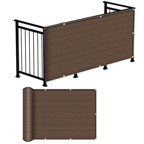 Peakjune Impermeable Ocultacion Balcon,Resistente al Viento Privacidad Terraza Exterior,Biombo para Balcón Terraza Patio Jardín,Impermeable,Parabrisas,para Jardín,Piscina y Barandillas