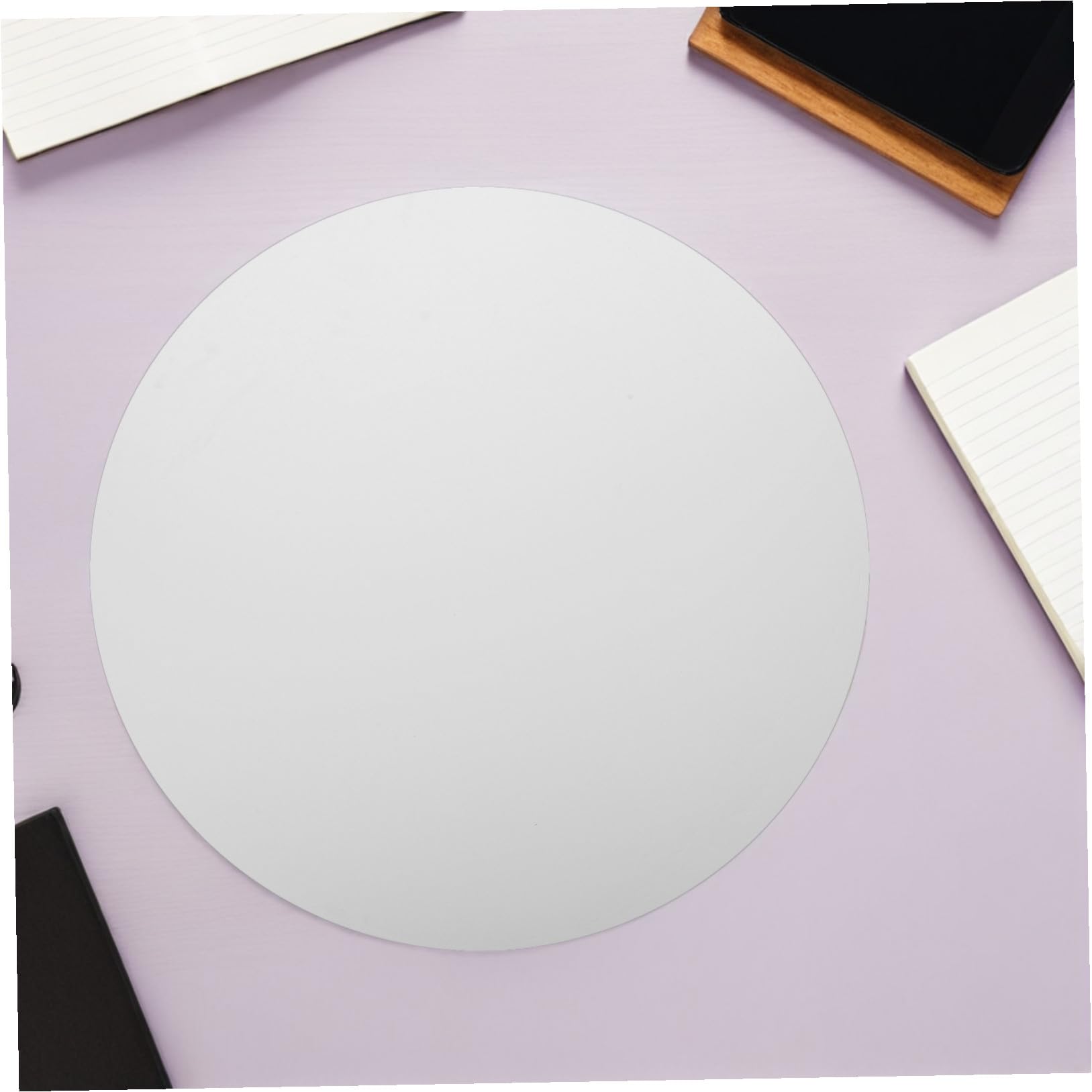 Toiles Rondes Blanches 40 Cm en Toile Lot de 4 Support Unique pour Peinture à L'huile pour Expression Artistique, pour Débutants et Artistes Confirmés