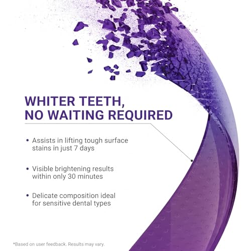 Image of Advanced Purple Teeth Whitening Strips, 28-Day Premium Color Correcting System, Peroxide-Free & Enamel-Safe Tooth Whitener for Sensitive Teeth, Luxury At-Home Smile Care (2 Boxes)