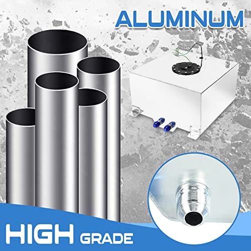 15 Gallon / 57L Fuel Cell Tank Polished Aluminum Racing Drift W/ Level Sender #TOP3