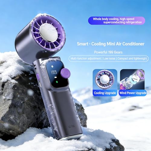 Ventilateur portable compact pliable ABS léger à refroidissement et 199 vitesses