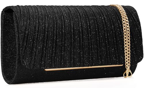Image of Women's Sparkling Evening Clutch Purse-Glitter Handbag with Detachable Strap for Weddings, Prom, Cocktail Parties