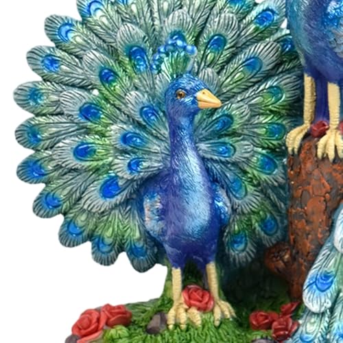 Statue de jardin oiseau en résine et bougie pour déco extérieure - 8