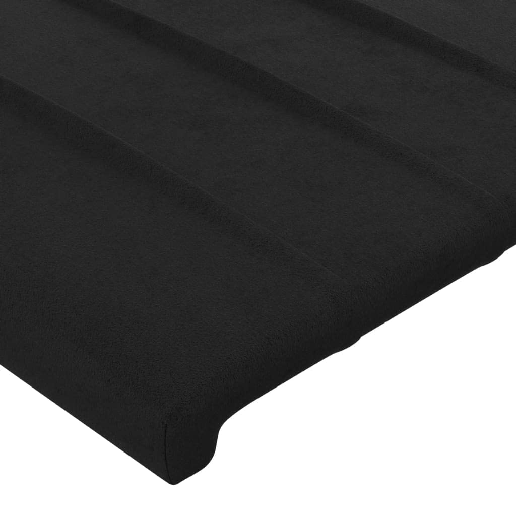 vidaXL Tête de lit à LED Noir 160x5x78/88 cm Velours