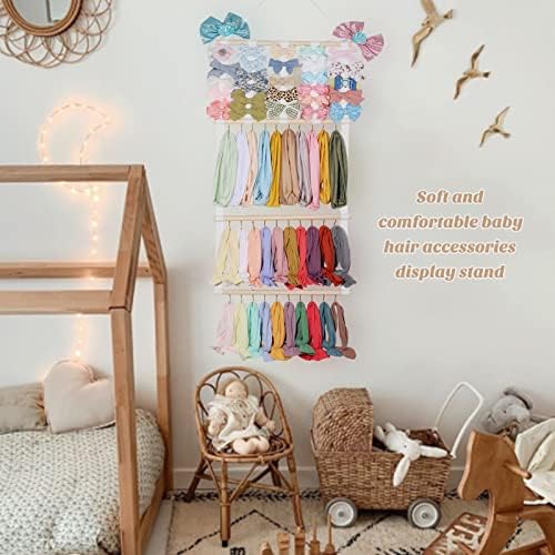 Child Headbands Holder, POVETIRE Hair Bows Organizer for Child Ladies Hair Equipment Storage Hanging Show Stand for Wall Room Nursery Decor 5 51i4YTH9K3L. AC