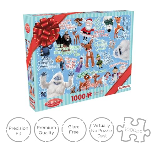 Aquarius 65537 Rudolph The Red Nosed Reindeer Wrapping Paper 1000Pc Puzzle thumb #2