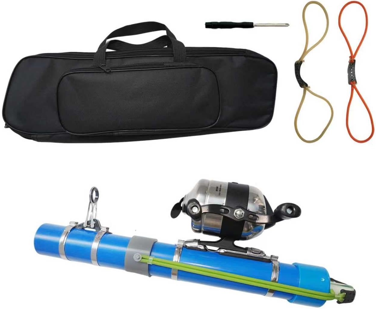 Portable Fishing Catapult Rod, Durable & Lightweight Telescopic Lure & Bait Launcher for Saltwater & Freshwater, High Elasticity Casting Tool, Professional New Model Travel Fishing Gear