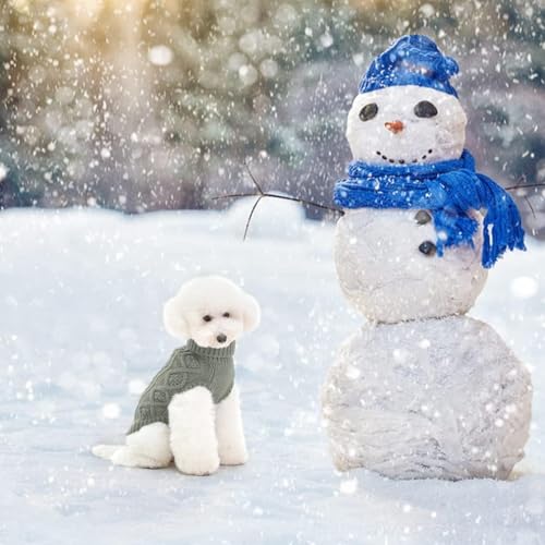 Image of BINGPET Dog Sweater for Small Dogs, Turtleneck Knitted Clothes