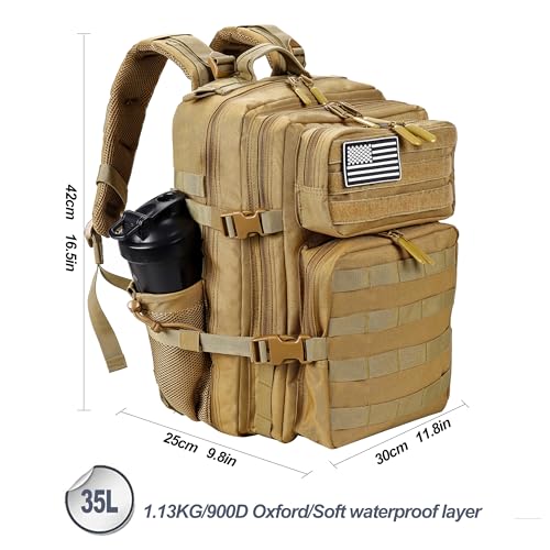 Image of LHI Tactical Military Backpack for Men and Women 25L /35L Army Assault Pack Bag Small Rucksack with Bottle Holder