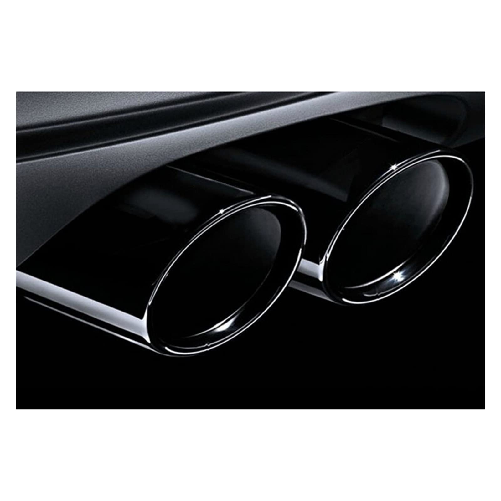 Silenciador Escape Kit Silenciador Trasero Escape para BMW E90 E92 325 2006-2010 1 Par Titanio Negro para Coche Escape Sonido Turbo