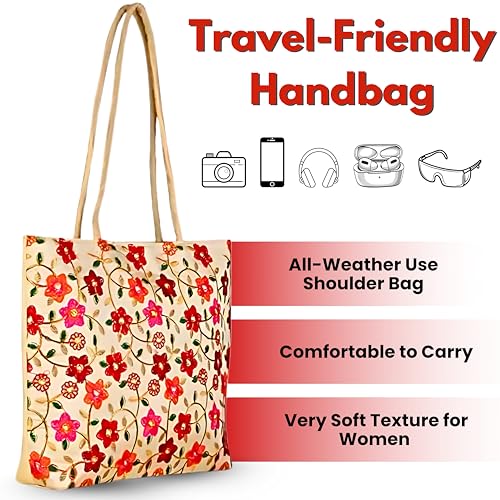 Women's Embroidered Satchels Handmade Cotton Handbag | Shoulder Bag | Tote Purse | Ladies Hobo Purses Wallet Retro Canvas bag4