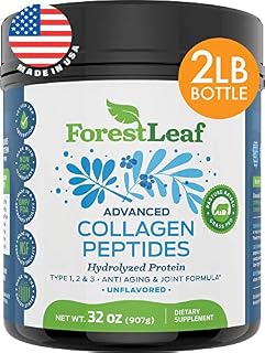 Advanced Hydrolyzed Collagen Peptides – Type 1, 2 and 3 Unflavored Protein Powder