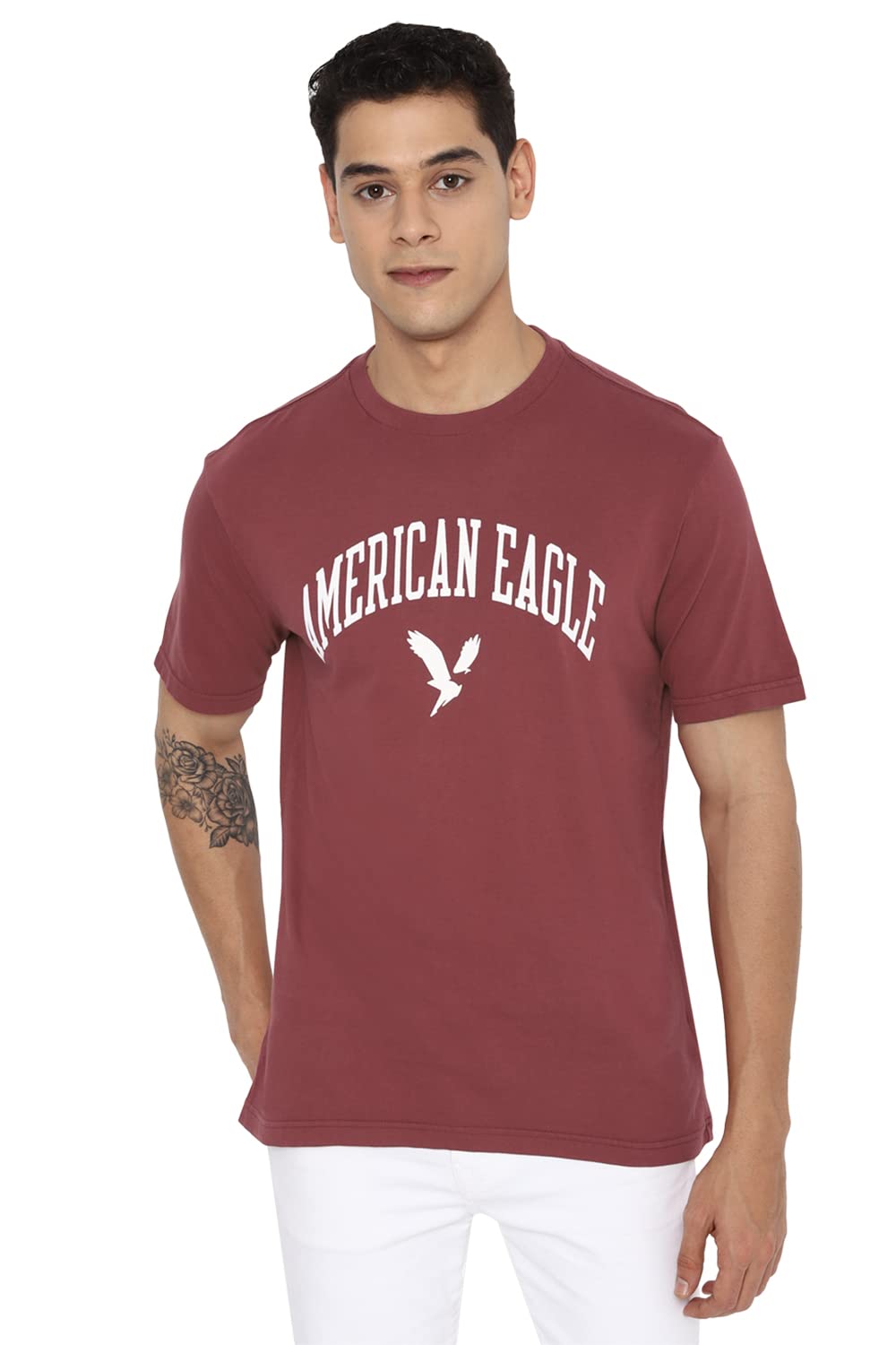 American EagleMen's Classic Fit T-Shirt (WEA0172250600_Red XL)
