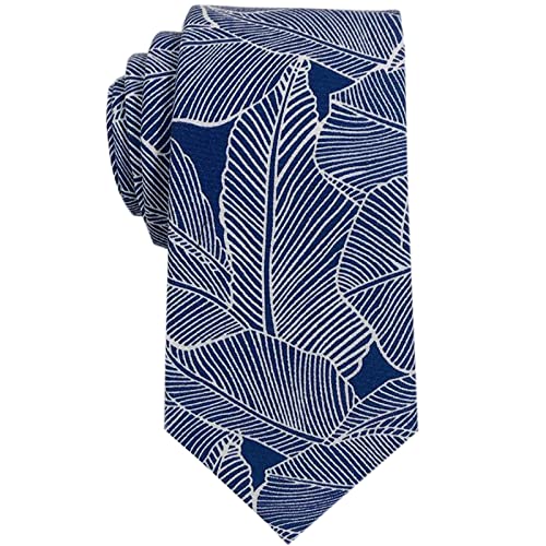 Mantieqingway Men Skinny Tie Cotton Floral Tie 2.56'' Slim Necktie for Wedding Groomsmen Neck Tie