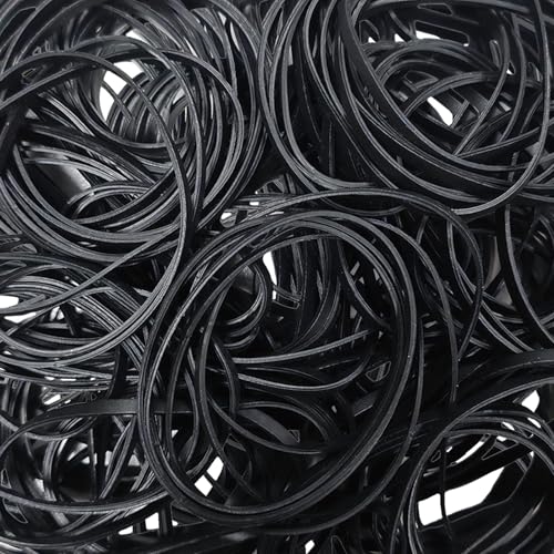KJAHLAL 150 Pcs Black Rubber Band Colorful Rubber Bands Size 33 Strong Elastic Band Loop Office Supplies Suitable for Office School Home