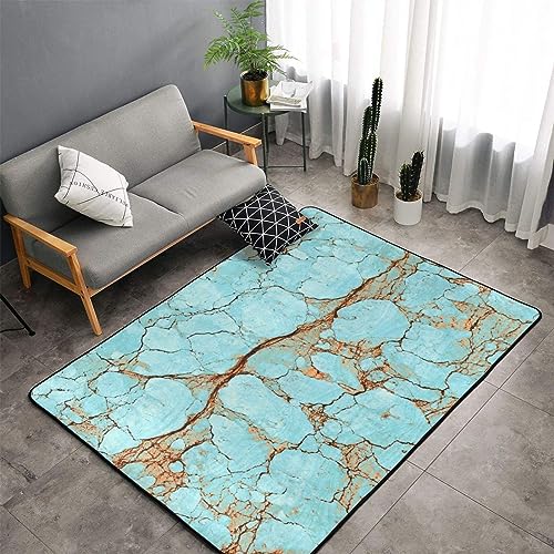 Tapis de sol durable turquoise pour protéger et sublimer la pièce