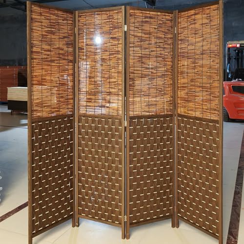 GN2AAIL 衝立 パーテーション リビング 80*45*4 オフィス 間仕切り 木製 パーティション 天然木 目隠し 4連 パーティーション 窓 スクリーン ワンルーム 部屋 ついたて 4連パーテーション 紙織り 和室 パーテション タイプ4 パネル