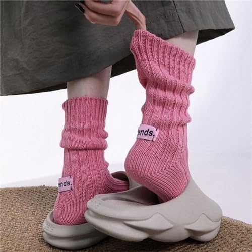 Socks,Couples' Thick Thread Knitted Socks Middle Tube Warm and Comfortable Sock for Him and Her4