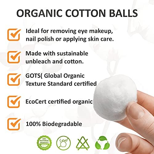 400pk White Cotton Wool Balls  Organic Cotton Balls Made Of 100% Pure Cotton  Super Soft and Fluffier Cotton Wool Balls Large  Suitable for all Skin Types