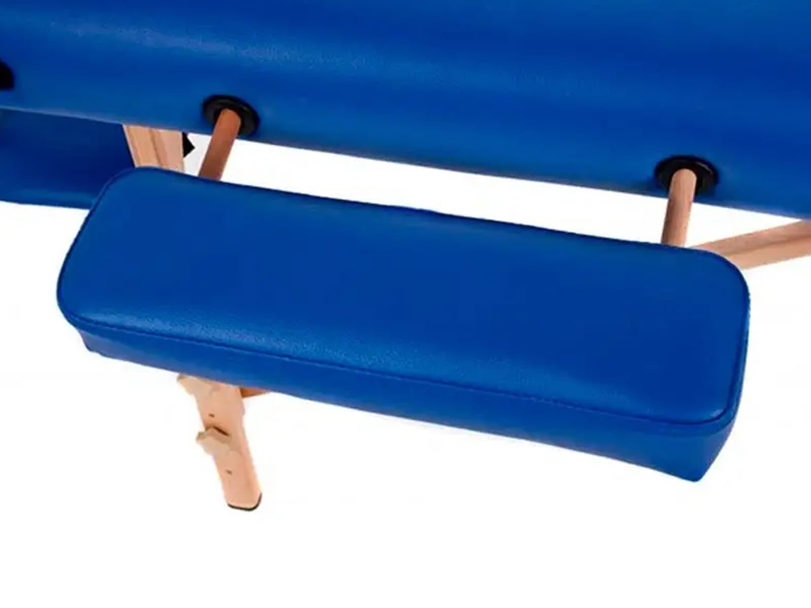QUIRUMED Camilla de Masaje Plegable de Madera Easy, Color Negro, 186 x 66 cm, Mesa de Masaje, Masaje Fisioterapia, Polipiel, Cabezal articulado, Altura Regulable, 2 cuerpos