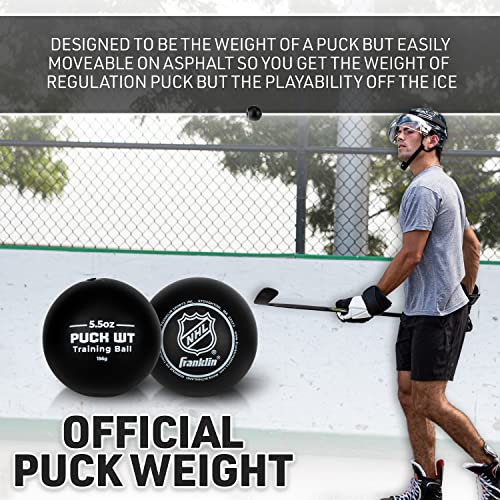 Franklin Sports NHL Hockey Stick Handling Training Balls - 4 Pack | Deke + Hands Development, On + Off Ice Drills, Weighted Puck Feel, Reflex Vision Challenge - image 5