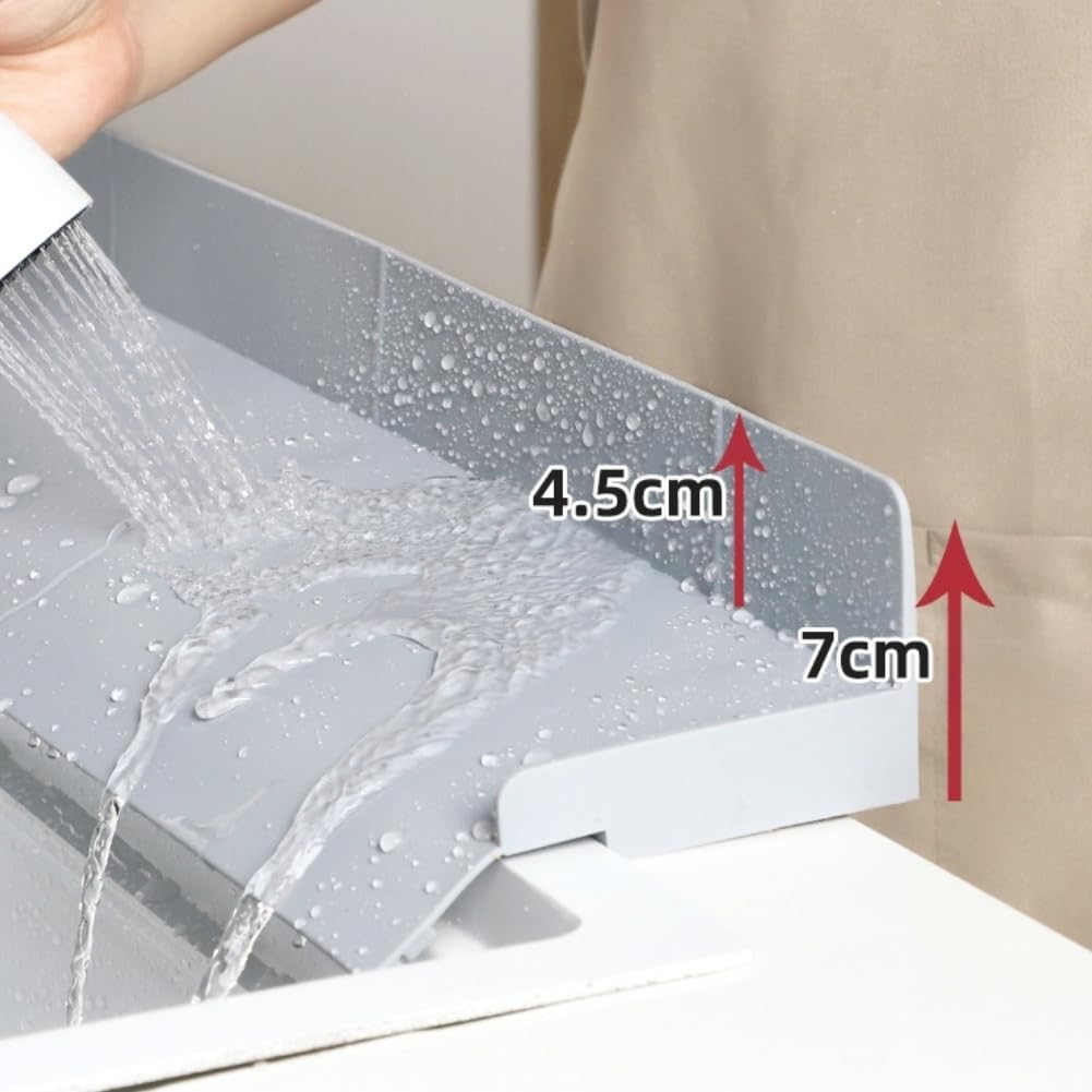 Bordo del lavandino paraspruzzi 70 cm cucina paraspruzzi tappetino drenante in silicone lavello acqua vasca paraspruzzi lavello paraspruzzi lavandino maniglia gocciolatoio vassoio asciugatura