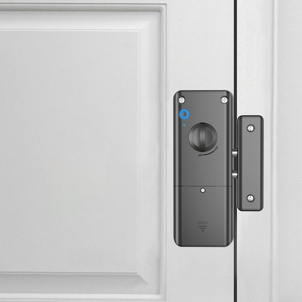 Cerradura de puerta de madera electrónica, cerrojo inteligente digital invisible con tarjeta IC para el hogar, oficina, apartamento, instalación sin perforación
