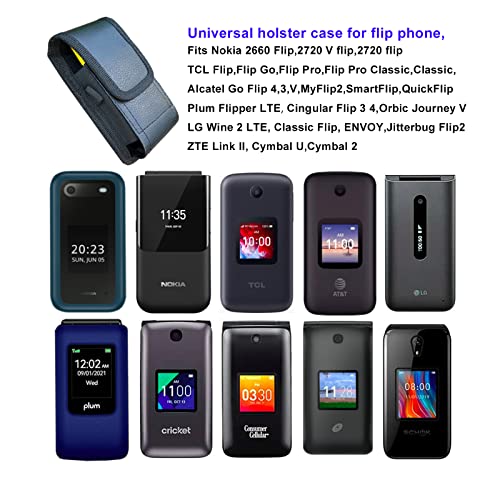 Flip Phone Case With Belt Clip And Loop, Maezar Vegan Leather Pouch Holster For Tcl Flip Go Pro Classic, Alcatel Go Flip 4, Nokia 2660, Cingular Flip 4, Wine 2 Lte, Jitterbug Flip2, Magnetic Closure #TOP4