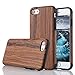 Produktbild LCHULLE Kompatibel mit iPhone 7/8 (4.7 Zoll), Premium Handmade [Echtes Holz Rücken Flexibel] TPU Silikon Ultra Slim Back Schutzhülle-Lila Sandelholz