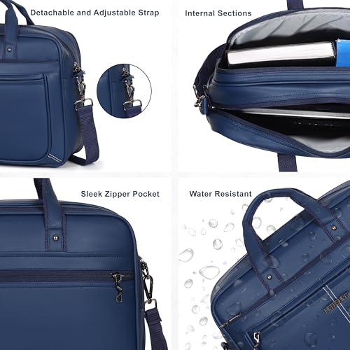 Image of HOT SHOT EXECUTIVE 2001|LEATHER MESSANGER BAG|LAPTOP MESSAMGER BAG|LAPTOP SLING BAG|OFFICE BAG|SHOULDER BAG|15.6 INCH|WATER RESISTANT |20 L LAPTOP BAG FOR MEN & WOMEN