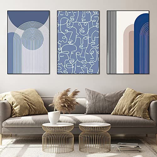 Framed Canvas Wall Art Set, Minimalism Abstract Boho Oil Painting Photo Modern Posters Prints Ready To Decor Hanging Living Room Bedroom Bathroom Office Home Wall Decor #TOP2