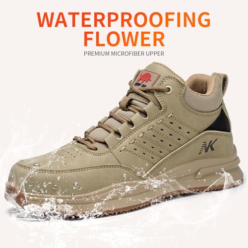 Image of Steel Toe Shoes for Men Work Shoes Men Steel Toe Shoe for Construction Breathable Anti Smash Sneakers for Warehouse Lightweight Safety Unbreakable Sneakers for Industrial