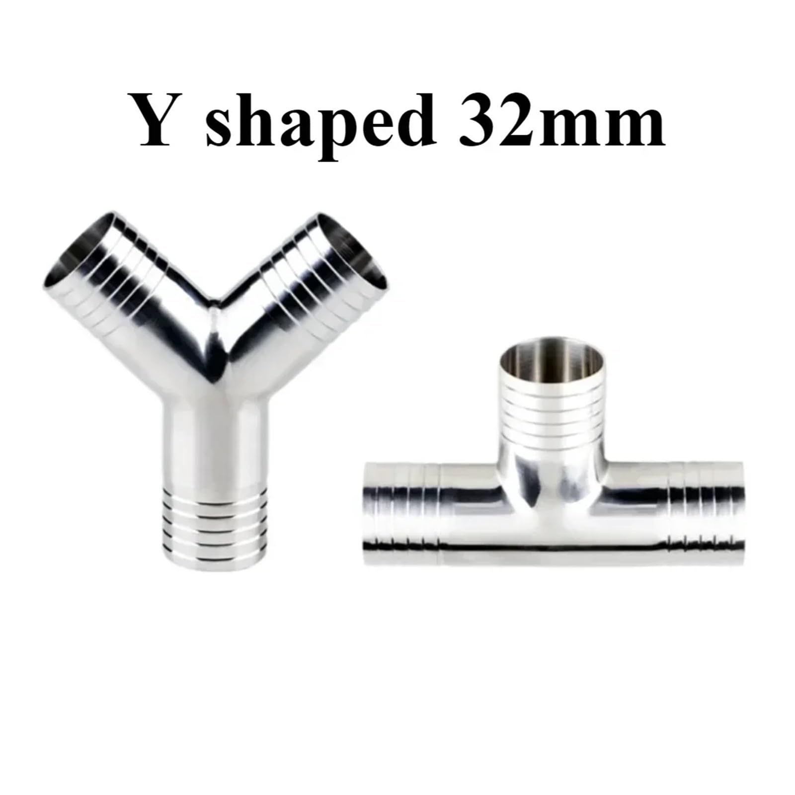 19~76 Mm SUS304 Hose Tail Y T Shape 3 Ways Pipe Fitting Connector(Y Shaped 32mm) Brass Hose